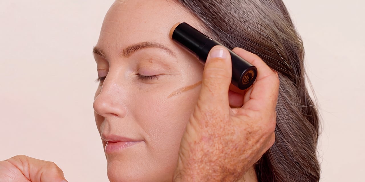 Place contour higher on upper edge of cheekbones and above temples for the instant natural lift